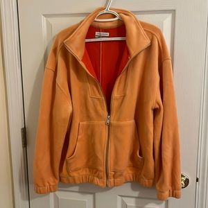 Urban Outfitters Vintage Sherbert Orange Soft Zip-up Jacket. Size Small.